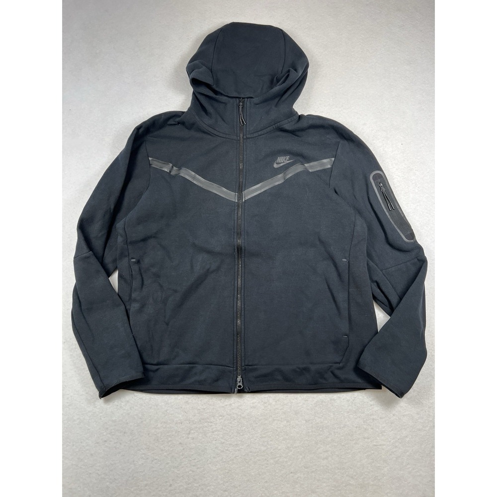 Nike Sports Tech Fleece‎ Hoodie XL Black Full Zip Long Sleeve Jacket
